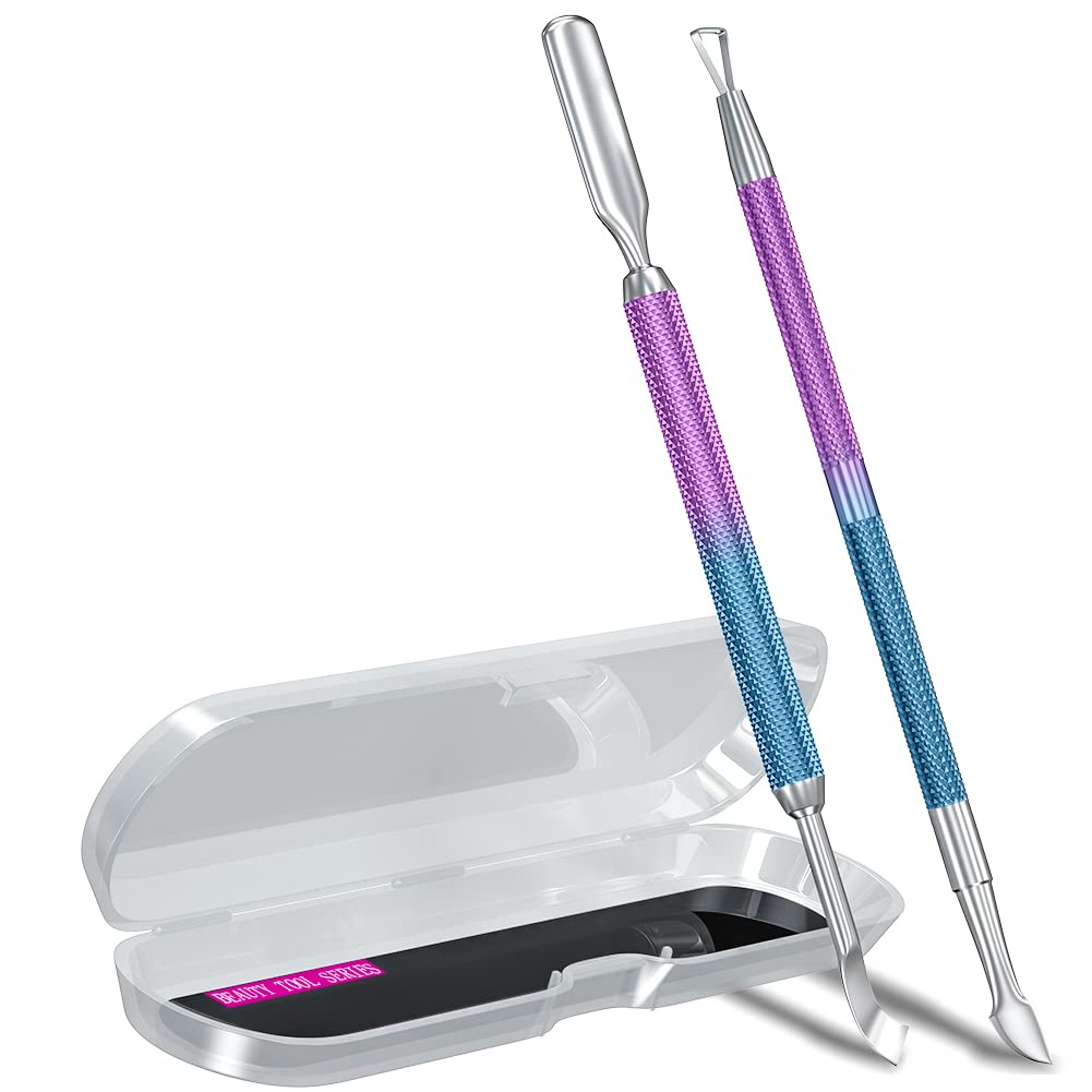 2pcs-cuticle-pusher-nail-scraper-set-blue-purple-mermaid