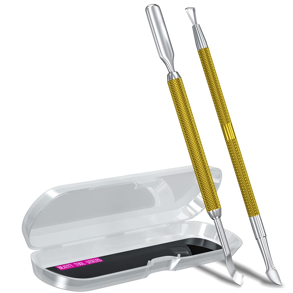 2pcs-cuticle-pusher-nail-scraper-set-mineral-gold