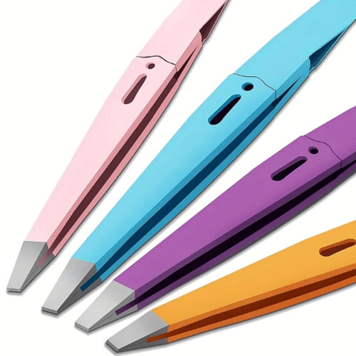Stainless Steel Slanted Eyebrow Tweezer