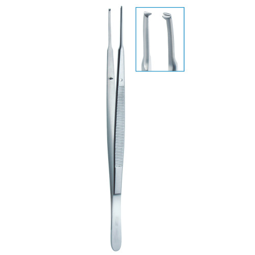 Micro Tissue Forceps Gerald - Straight - 1x2 (18cm) (TPG3)