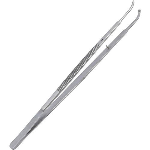 Micro Tissue Forceps Gerald - Curved - 1x2 (18cm) (TPG4)