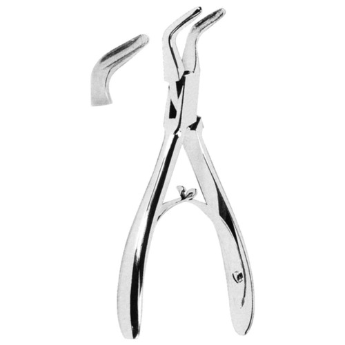 Curved Bone Rongeur Surgical Instrument