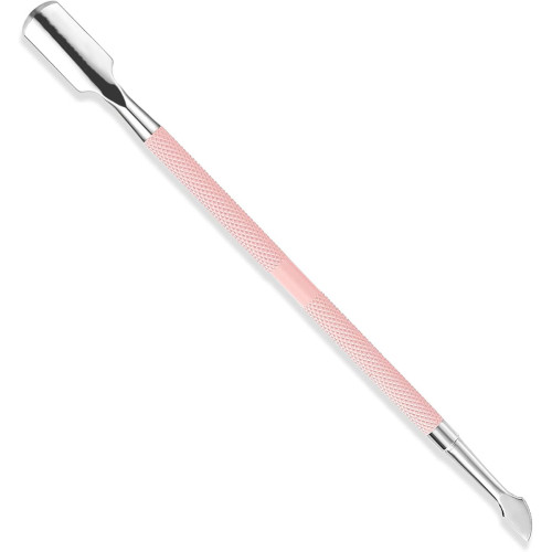 Dual-Ended Cuticle Pusher & Nail Cleaner Tool (Pink)