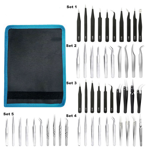 ESD Anti-Static Precision Tweezers Set