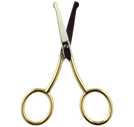 Hypoallergenic Gold Plated Rounded Safety Tip Nasal Scissors