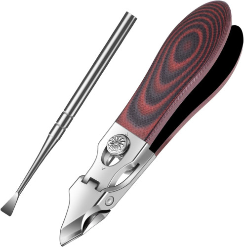 2PCS Cuticle Pusher & Nail Scraper Set (Black)